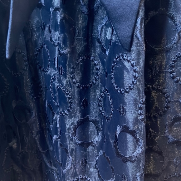 AMERICAN PRINCESS GIRL NAVY EMBROIDERED DRESS - Picture 3 of 7